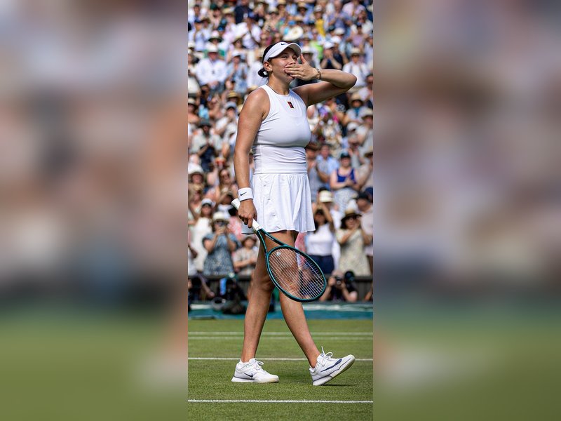 Amanda Anisimova stuns world No. 1 Aryna Sabalenka to reach maiden final in Wimbledon 2025 in London on Thursday.  Photo credit: Wimbledon/X
