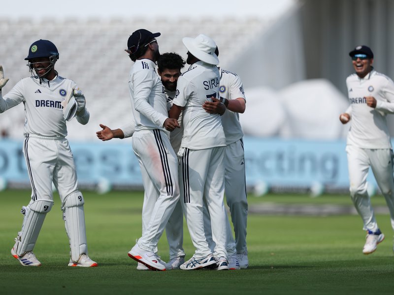 Joe Root ends Day One on 99 not out as England reach 251/4 against India at the end of the first day of the third Test of Anderson-Tendulkar Trophy series at the Lord's in London on Thursday. Photo credit: BCCI/X
