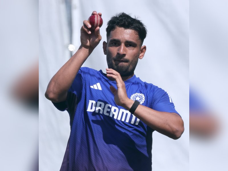I will just look to do better as much as I can, says Anshul Kamboj on Test debut at Old Trafford in Manchester on Wednesday. Photo credit: BCCI 