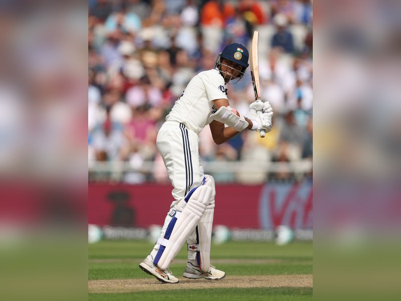 KL Rahul and Yashasvi Jaiswal showed patience to stitch an unbroken 78-run opening partnership at lunch on Day One of the fourth Test of the Anderson-Tendulkar Trophy series against England at Old Trafford in Manchester on Wednesday.  Photo credit: BCCI