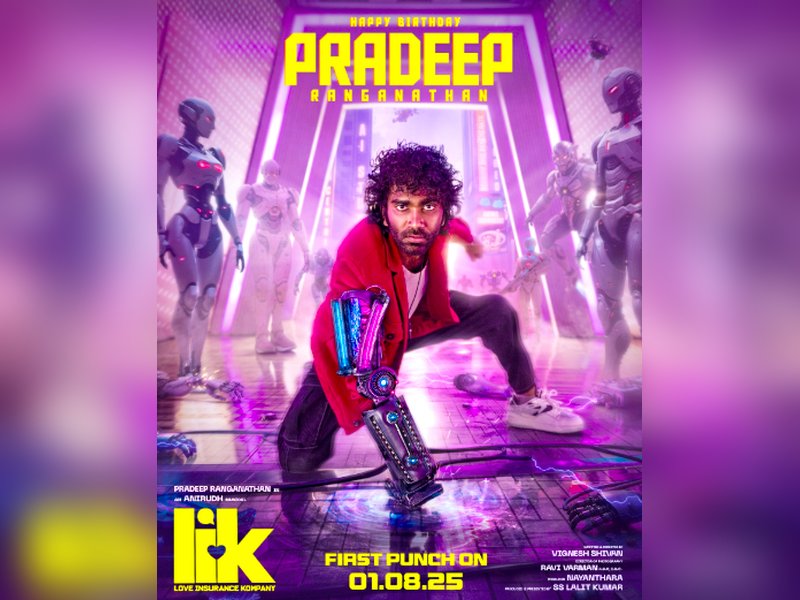 Vignesh Shivan releases new poster of 'Love Insurance Kompany' on Pradeep Ranganathan's birthday	