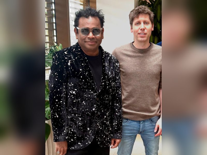 A R Rahman meets Sam Altman to discuss virtual global band 'Secret Mountain'