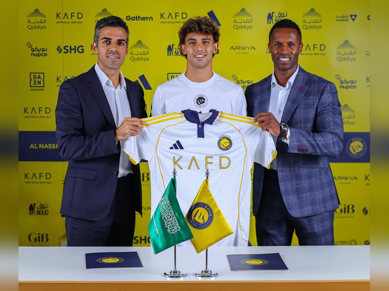Al Nassr sign Joao Felix from Chelsea on a two-year deal. Photo credit:  AlNassr FC/X