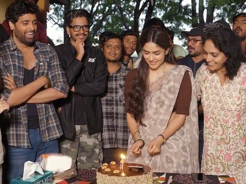 Adivi Sesh's 'Dacoit' unit celebrates Mrunal Thakur's birthday well in advance!