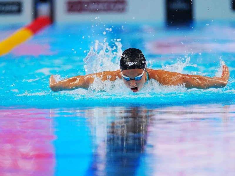 Summer McIntosh nearly breaks World Record in women's 200m butterfly at the World Aquatics Championships in Singapore on Thursday. Photo credit: World Aquatics