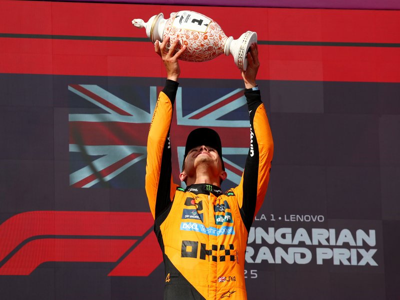 Lando Norris holds off Oscar Piastri's challenge to win Hungarian GP as McLaren finish 1-2 in Hungarian Grand Prix on Sunday. Photo credit: Formula 1/X 