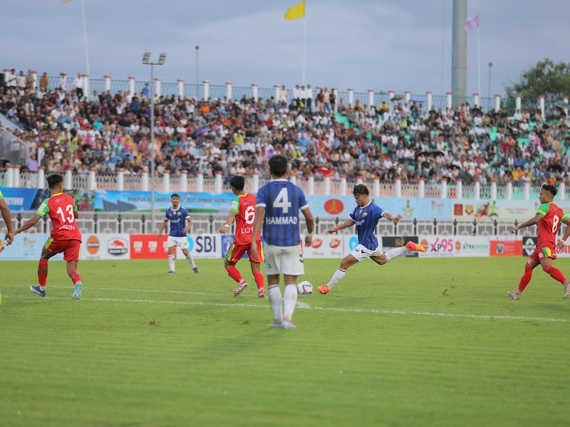 Rohen Singh’s screamer seals victory for Real Kashmir FC in Imphal thriller in the 134th Durand Cup 2025 at the Khuman Lampak Main Stadium on Monday. 