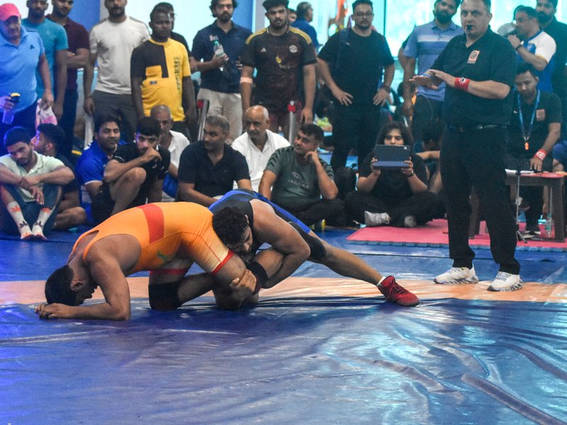 Deepak Punia secures 92kg gold as the freestyle section concludes at the Senior Open Ranking Tournament 2026, held at Nandininagar Mahavidyalaya, Gonda, Uttar Pradesh, on Monday. Photo credit: WFI