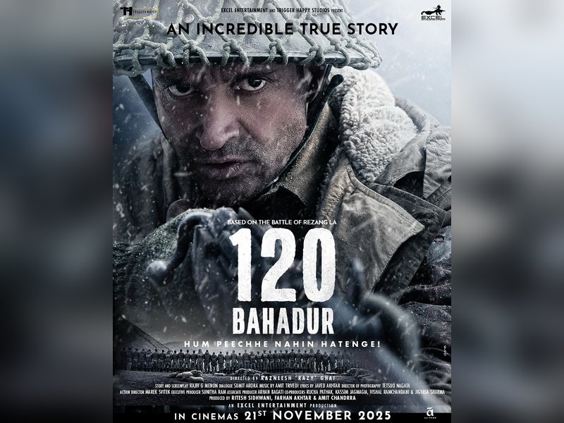 Farhan Akhtar returns to the screen as Major Shaitan Singh Bhati in '120 Bahadur' teaser