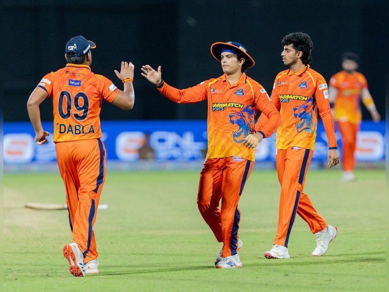 West Delhi Lions dominate South Delhi Superstarz for 8-wicket win in a league match of the Delhi Premier League (DPL) at the Arun Jaitley Stadium in New Delhi on Tuesday.