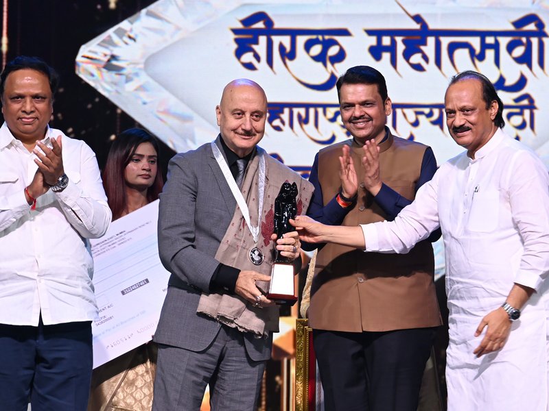 Anupam Kher feels ‘deeply humbled’ as he receives Raj Kapoor Lifetime Achievement Award