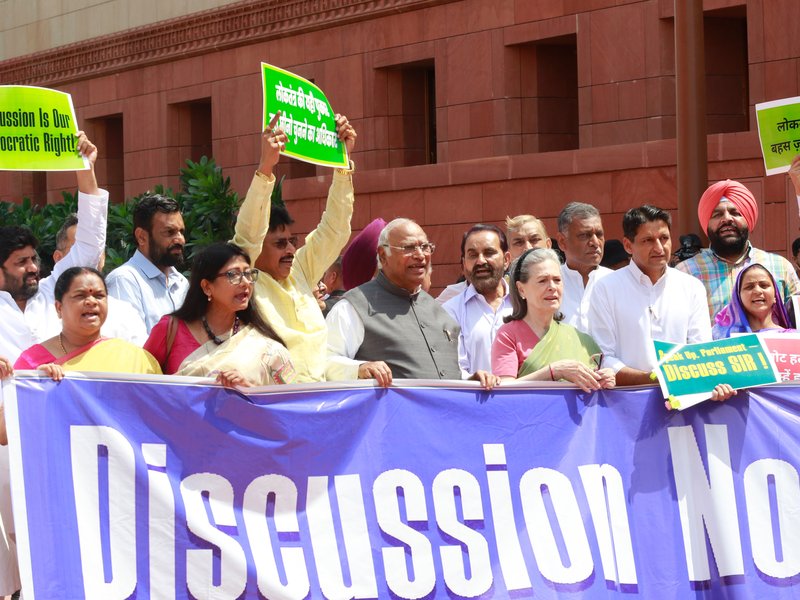 INDIA bloc MPs to march from Parliament to ECI office on Monday