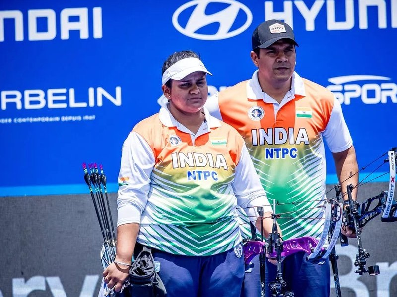 India's mixed team tops compound qualification at 2025 World Games in Chengdu, China, on Thursday. Photo credit: 