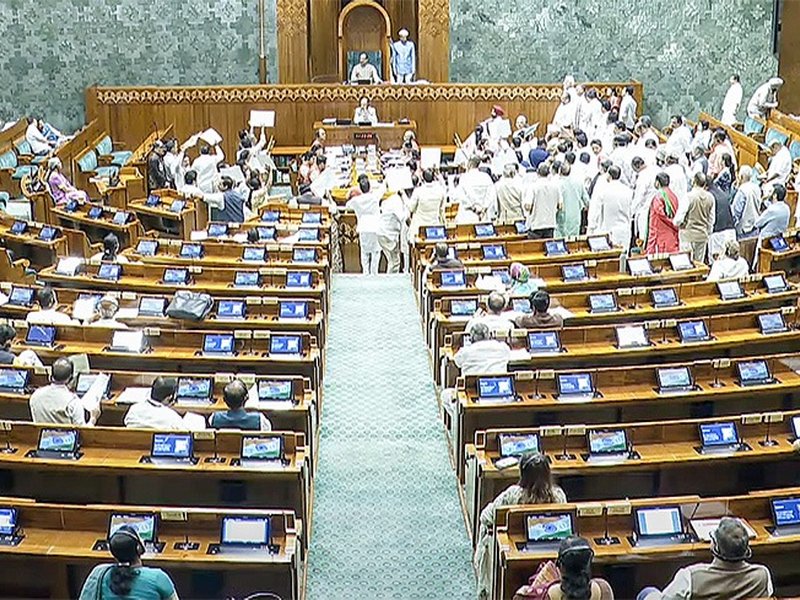 Oppn protest disrupts Lok Sabha, adjourned till Monday