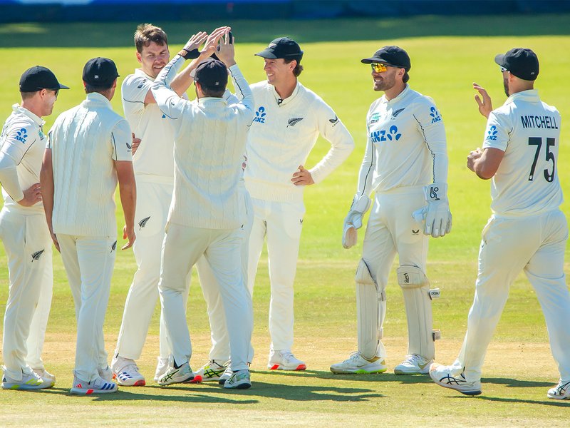 Zakary Foulkes savours ‘awesome’ Test debut after record-breaking match haul against Zimbabwe in the second Test in Bulawayo on Saturday. Photo credit: BLACKCAPS