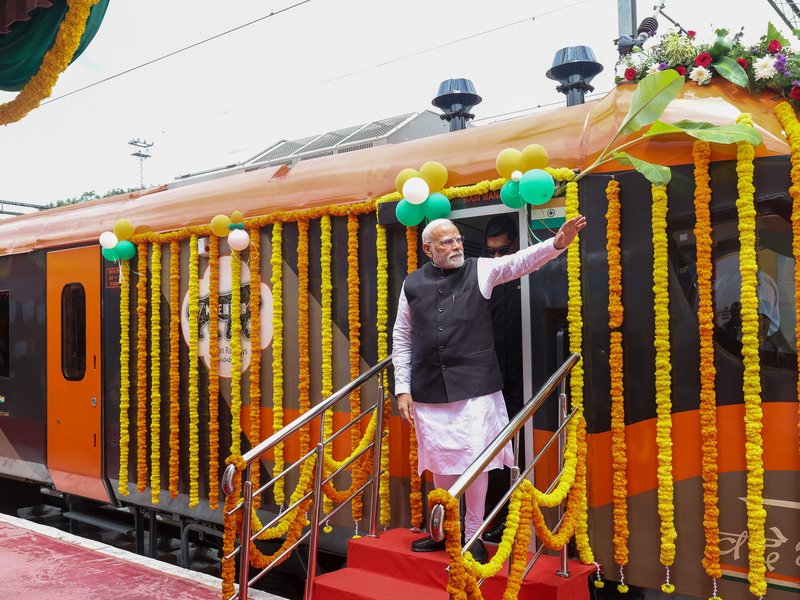 PM Modi flags off 3 Vande Bharat trains; calls them boost for tourism, commerce & connectivity