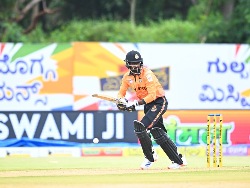 Mohammad Taha’s blistering ton ensures a commanding 29-run win for Hubli Tigers in the Maharaja Trophy KSCA T20 at the Srikantadatta Narasimharaja Wadiyar Stadium in Mysuru on Tuesday. Photo credit: KSCA