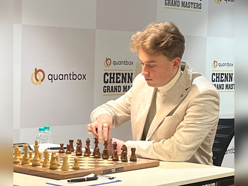 GM Karthikeyan Murali upsets Vidit Gujrathi, Vincent Keymer edges closer to maiden crown in Chennai Grandmasters 2025 in Chennai on Wednesday. Picture Credit: MGD1