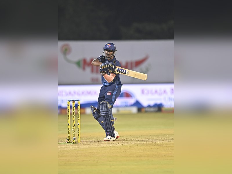 Bengaluru Blasters bounce back with five-wicket win over Gulbarga Mystics in the Maharaja Trophy KSCA T20 at the Srikantadatta Narasimharaja Wadiyar Stadium in Mysuru on Thursday. Photo credit: KSCA 