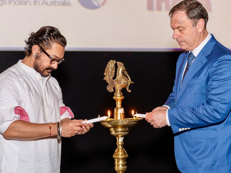 Aamir Khan lights ceremonial lamp to open IFFM 2025