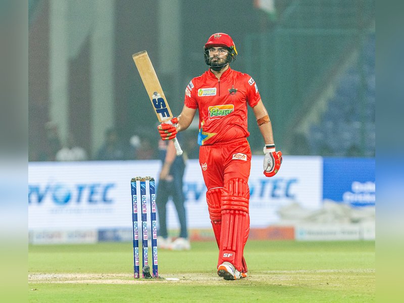 Tejasvi Dahiya shines as South Delhi Superstarz defeat Outer Delhi Warriors in a thrilling match in Season 2 of the Delhi Premier League (DPL) at the Arun Jaitley Stadium in New Delhi on Friday. Photo credit: DDCA
