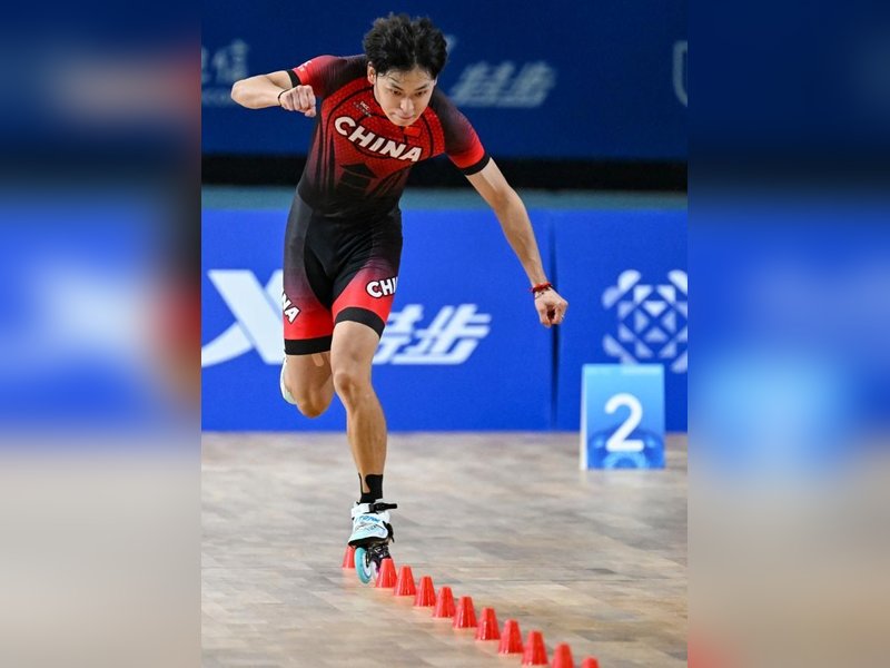 China claims first roller sports gold in The World Games in Chengdu, China, on Saturday. Photo credit: Xinhua 
