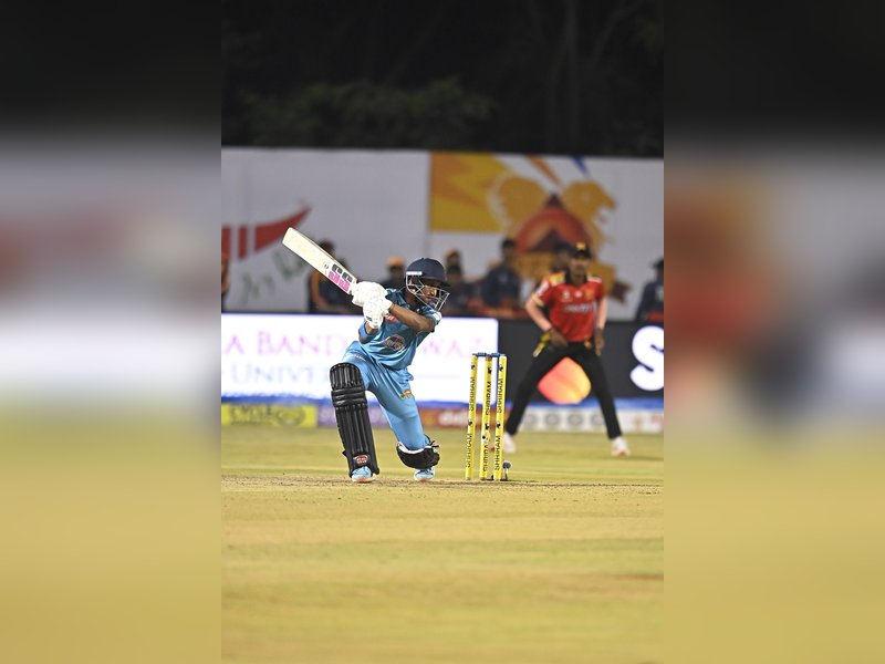 Luvnith Sisodia sizzles as Gulbarga Mystics defeat Shivamogga Lions by 10 wickets in a rain-curtailed match of the Maharaja Trophy in Mysuru on Saturday. Photo credit: KSCA