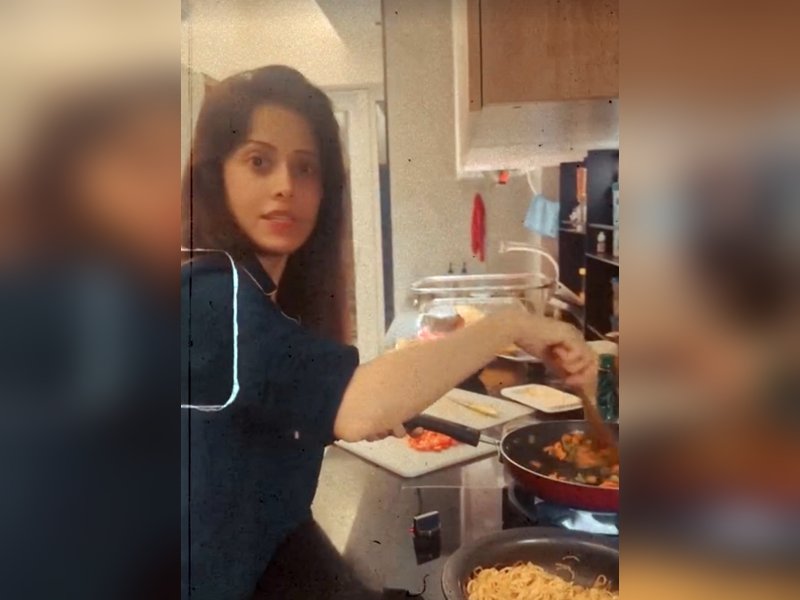 Nushrratt Bharuccha enjoys an impromptu cooking session in the middle of the night