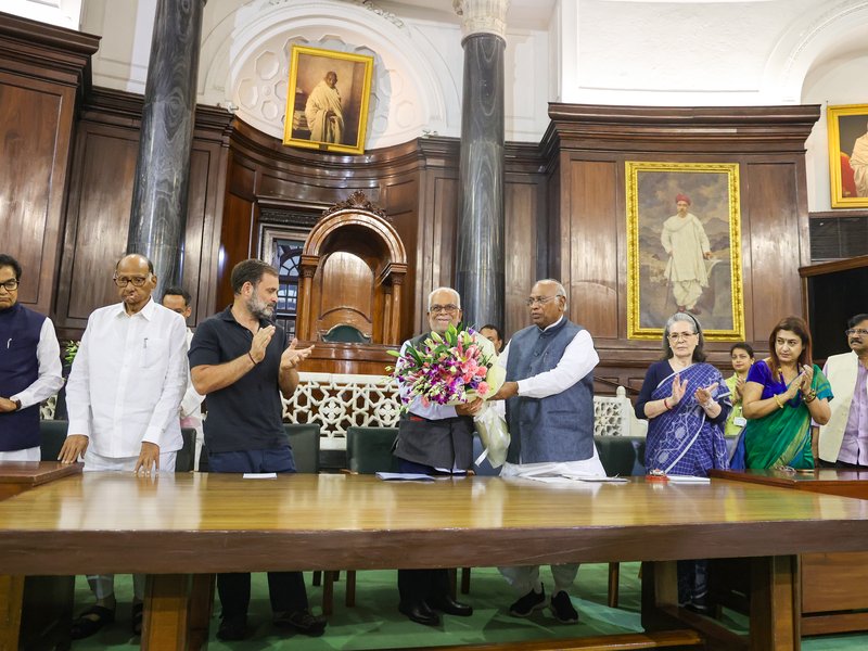 Opposition’s show of solidarity for Vice-Presidential candidate B Sudershan Reddy