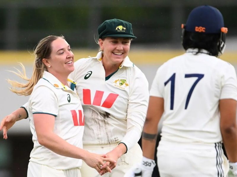 Rain forces early stumps after Georgia Prestwidge runs through India A's top order at the Allan Border Field in Brisbane on Thursday. Photo credit: cricket.com.au
