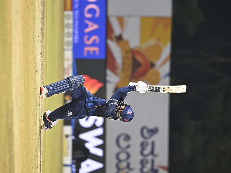 Bengaluru Blasters climb to top of table with 7-wicket win over Shivamogga Lions in the Maharaja Trophy KSCA T20 at the Srikantadatta Narasimharaja Wadiyar Stadium in Mysore on Thursday. Photo credit: KSCA