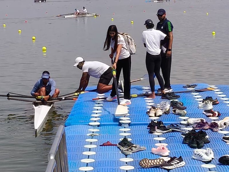 P.T. Paulose hails impact of Khelo India Water Games, asks for more training centres for rowers across the nation. Photo credit: SAI Media