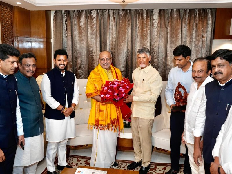Chandrababu Naidu slams Oppn for fielding candidate in V-P election (Photo: Andhra Pradesh CMO X account)