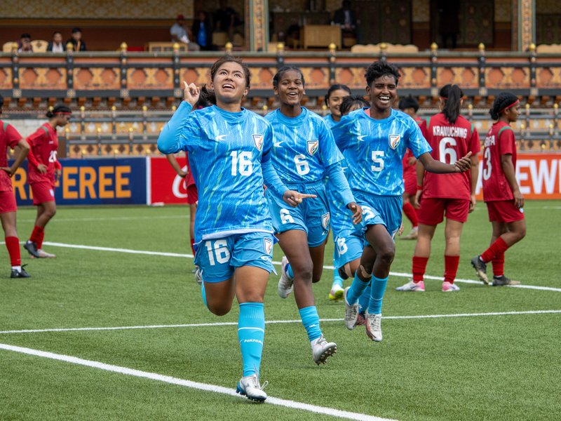 India eye crown after redemption victory against rivals Bangladesh in the SAFF U-17 Women's Championship in Thimpu, Bhutan. Photo credit: AIFF