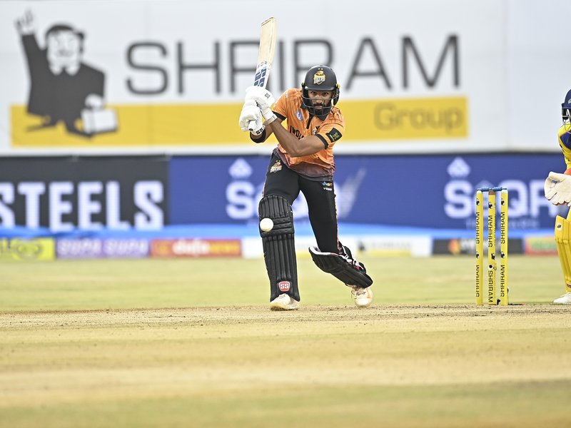 Hubli Tigers roar past Mysore Warriors with dominant win in the Maharaja Trophy KSCA T20 in Mysore on Saturday. Photo credit: KSCA