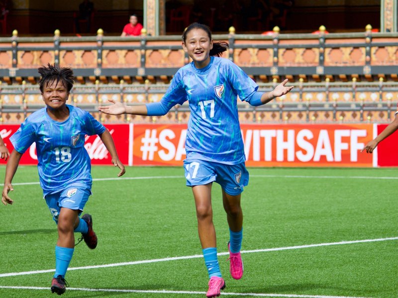 SAFF U17 Women’s C'ship: India continue flying run with eight-goal thrashing of Bhutan (Credit: AIFF)