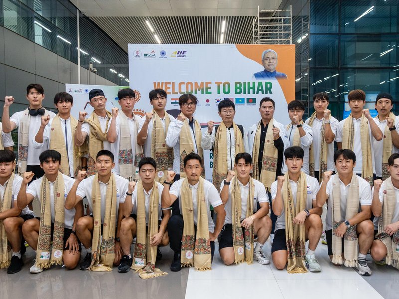 Defending champions Korea arrive in Bihar for Men's Hockey Asia Cup 
