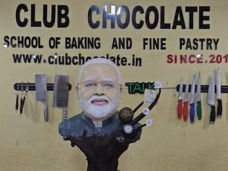 Bhubaneswar: Club Chocolate crafts India’s first sculpture of PM Modi, symbolising landmark initiatives like Op Sindoor, Ujjwala Yojana 