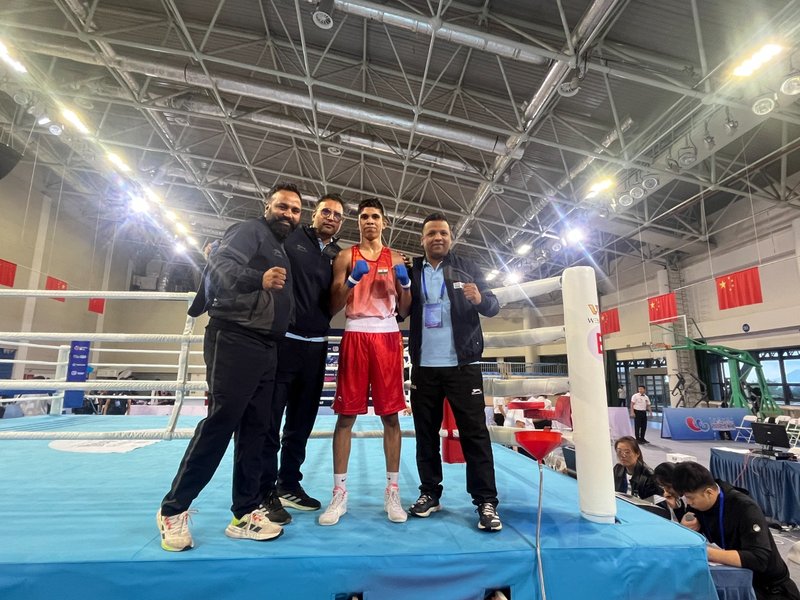 Indian junior boxers impress at International Training Camp-cum-Competition currently underway in Xinjiang, China, from August 15–30, 2025. Photo credit: BFI