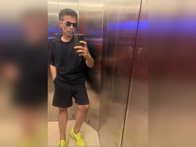 Karan Johar is proud of his courage to take a selfie in shorts: 'I acknowledge my delusion'