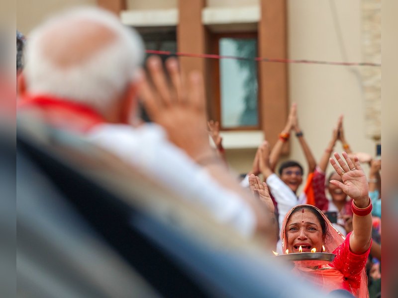 ‘Divine figure for us’, says woman who cried and did aarti for PM Modi at Gujarat roadshow