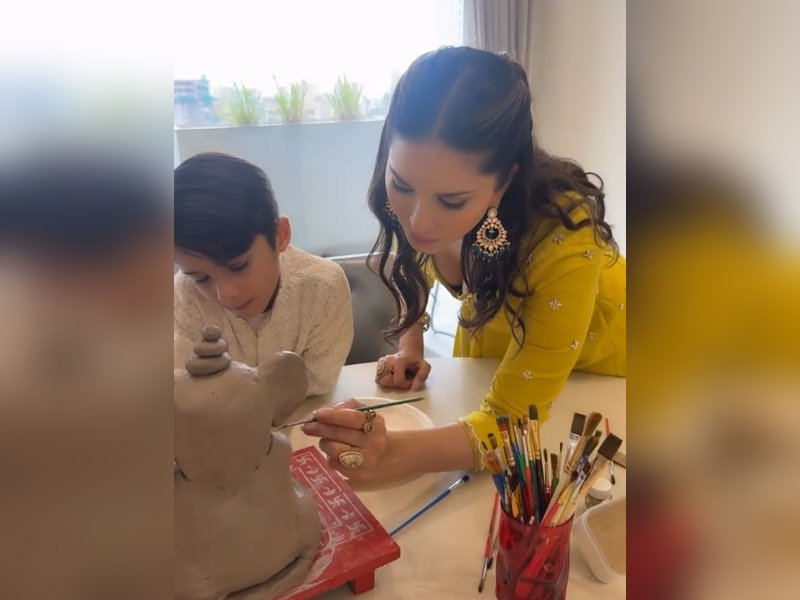 Sunny Leone talks about celebrating Ganeshotsav with kids: Truly priceless