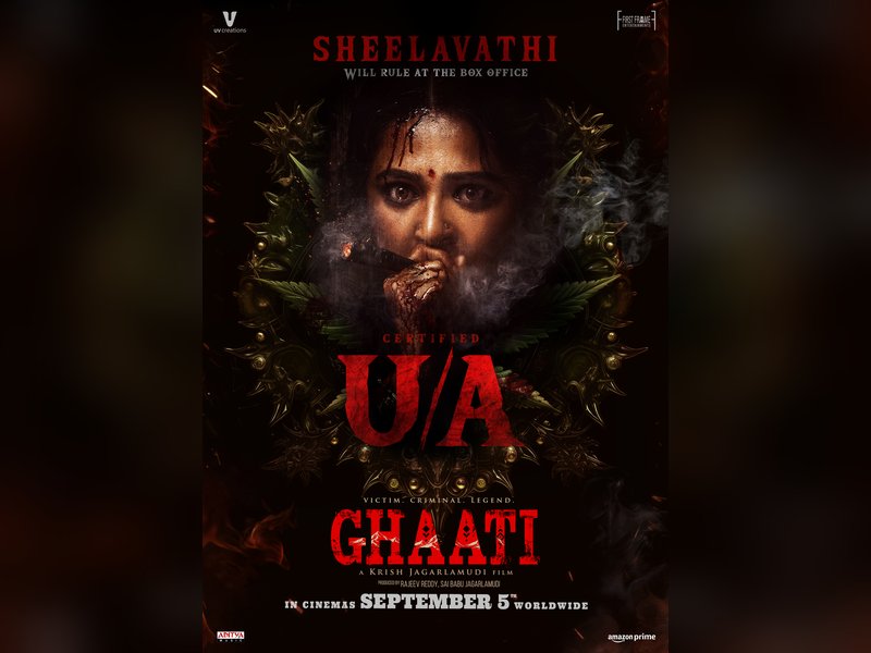 Censor Board clears Anushka Shetty, Vikram Prabhu-starrer Ghaati for release with a U/A Certificate (Photo Credit: U V Creations/X)