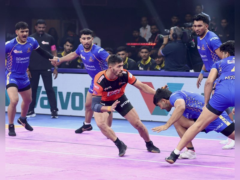 PKL 12: Ajit Chouhan, Anil Mohan inspire as late surge sees U Mumba past Tamil Thalaivas in close encounter (Credit: PKL)