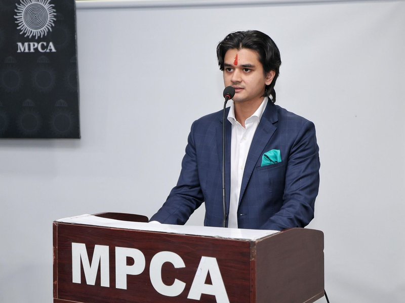 Mahanaaryaman Scindia assumes charge as Madhya Pradesh Cricket Association chief (Credit: MPCA)