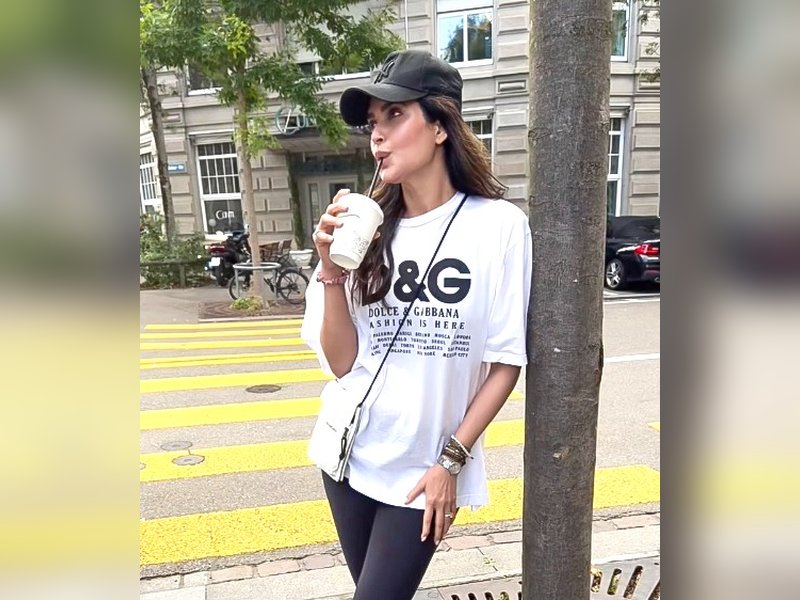 Karishma Tanna swims in Lake Zurich during her luxurious Switzerland vacation	