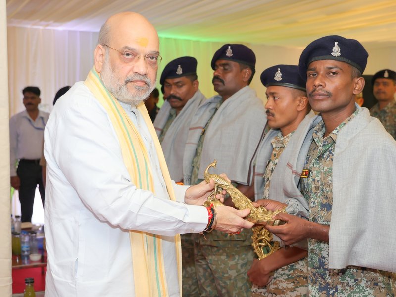 Amit Shah felicitates ‘Op Black Forest’ heroes, reiterates resolve for Maoist-free nation