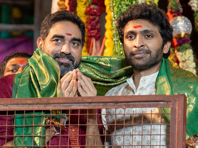 Director Krish, actor Vikram Prabhu offer prayers to Lord Ganesha ahead of 'Ghaati' release (Photo Credit: UV Creations/Instagram)