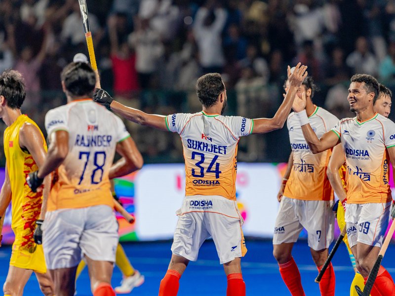 India beat China 7-0 to set up final against Korea in Season 12 of the Men’s Asia Cup Rajgir, Bihar 2025 at the Rajgir Hockey Stadium in Rajgir, Bihar, on Saturday. Photo credit: Hockey India