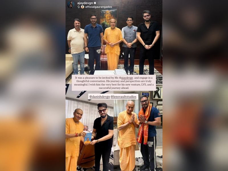 Ajay Devgn engages in a ‘thoughtful conversation’ with spiritual leader Gauranga Das